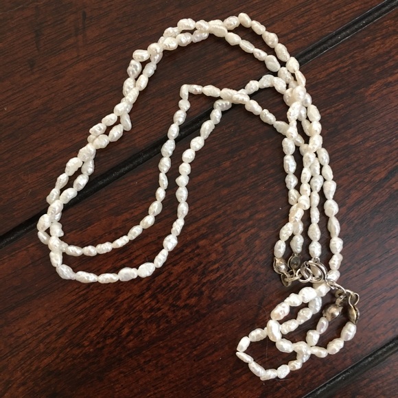 Antique double strand genuine seed pearl necklace - Picture 4 of 4